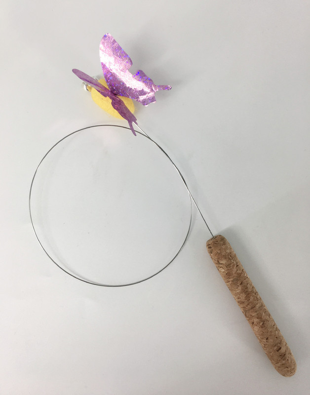 星智猫玩具逗猫棒木質材料蚕繭鋼線響紙木製ハンドルペット猫玩具用品|undefined