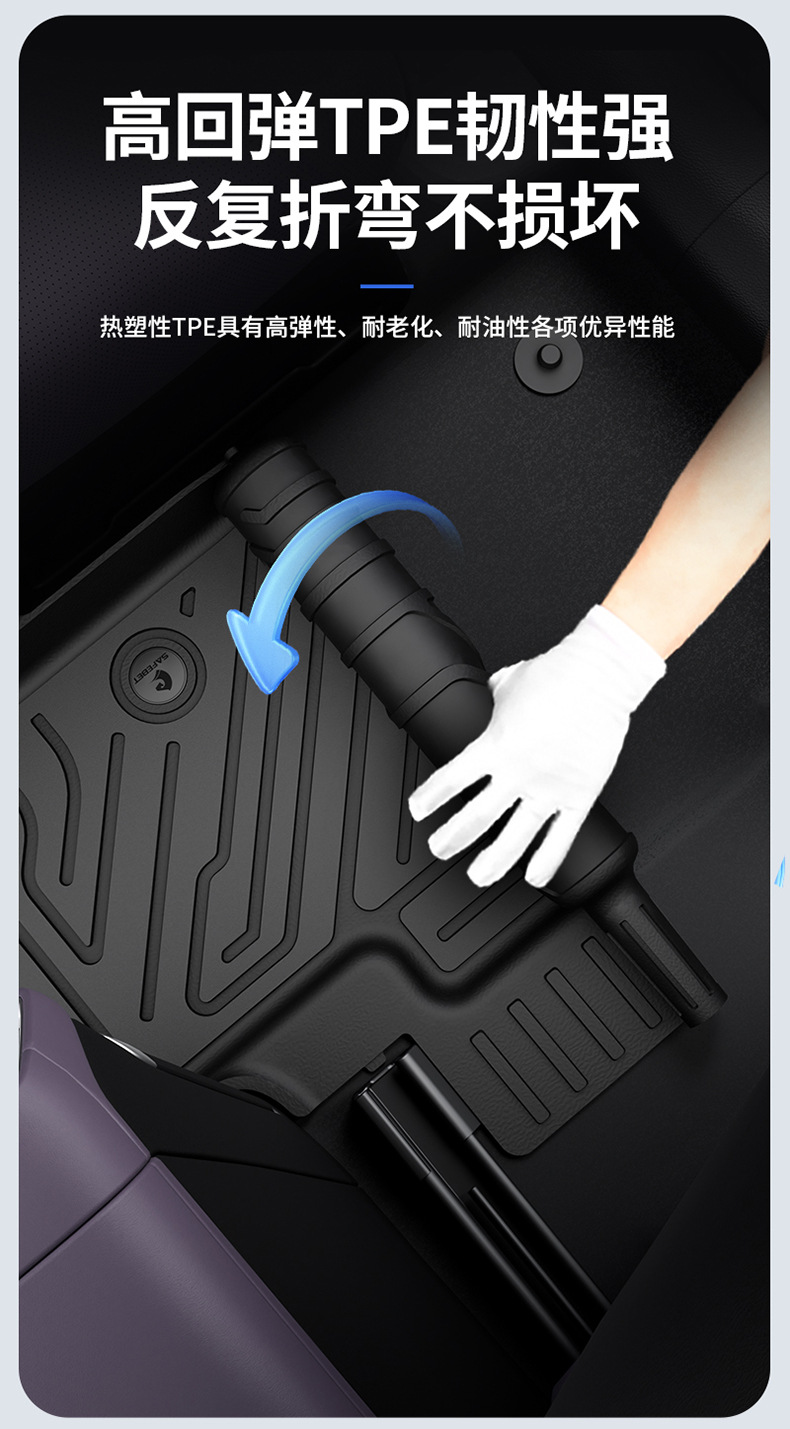 Suitable for Xiaomi Su7 Su7 Ultra Yu7 Special All-Weather Tpe Car Floor Mats and Vehicle Accessories Modification