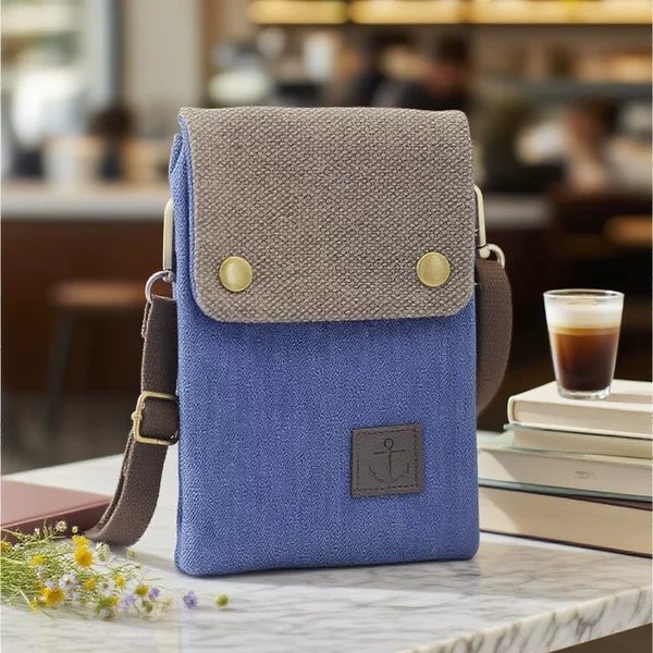 Cross-Border Supply Denim Phone Bag, Cross-Body Handbag, European and American Simple Gender-Neutral Style Small Bag for Men and Women