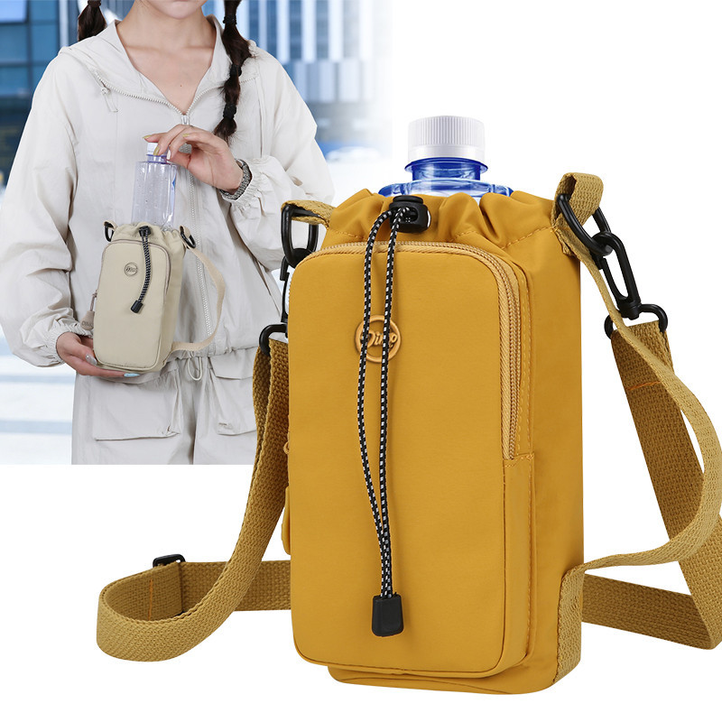 Water Bottle Phone Bag for Women, Crossbody Mini Bag, 2026 New Versatile Summer Oxford Canvas Walking Coin Purse
