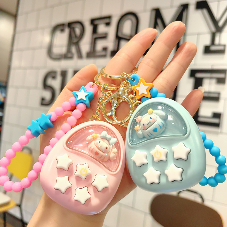 Cross-Border Cartoon Sanrio Star Memory Game Console Keychain Foreign Trade Popular Children's Toy School Bag Small Pendant