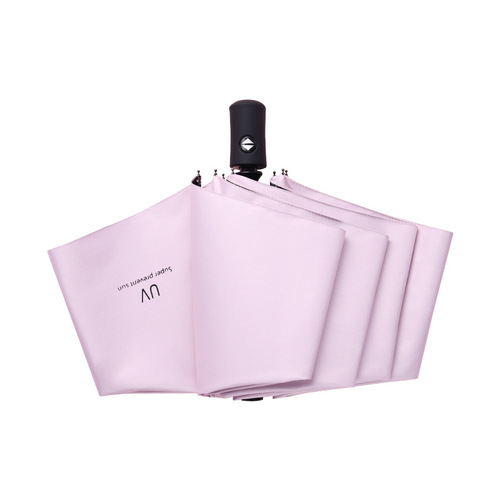Automatic sunny umbrella, sun protection, sunshade, three-fold umbrella, folding logo advertising umbrella, large wholesale UV vinyl sun umbrella