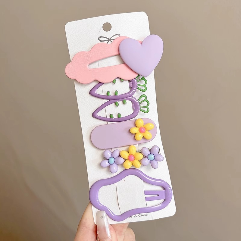 Horquilla de felpa de otoño e invierno clip de flequillo lateral para niños lindo color café horquilla de cabello roto tocado clip de pelo al por mayor