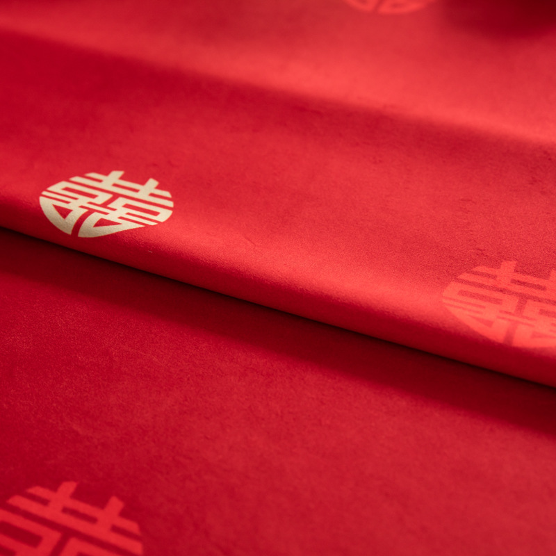 5ZV7 Wedding Red Tablecloth Bridal Celebration Wedding Round Cover Decoration Double Happiness Character Wedding Altar Cloth Coffee Table