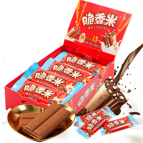 Dove crispy fragrant rice milk sandwich chocolate 216g box children's snacks candy casual foodies