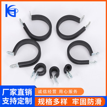 现货201/304不锈钢R型胶条卡箍 电线电缆橡胶固定夹减震管紧固件