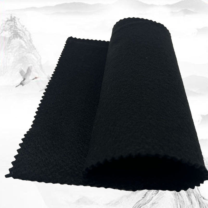 黑色阻燃无纺布 预氧丝原材料阻燃材质 隔热保温垫层内衬布料