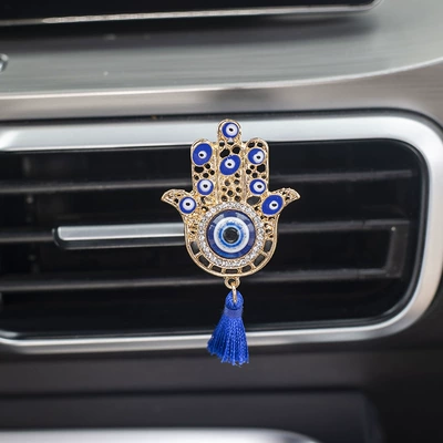 New Personalized Palm Devil's Eye Car Air Conditioning Air Outlet Perfume Clip Decoration Car Aromatherapy Clip Car Accessories (Car Perfume Aromatherapy) - golden-devils-eye-palm-fragrance