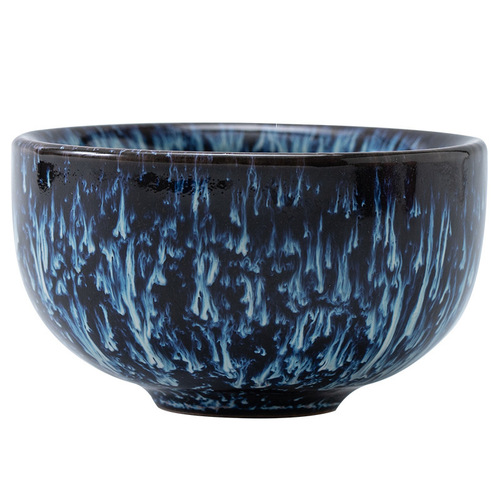 Yao change ceramic single cup Jianzhan Tianmu glaze tea cup tea bowl creative personal master cup large size tasting cup straw hat cup 