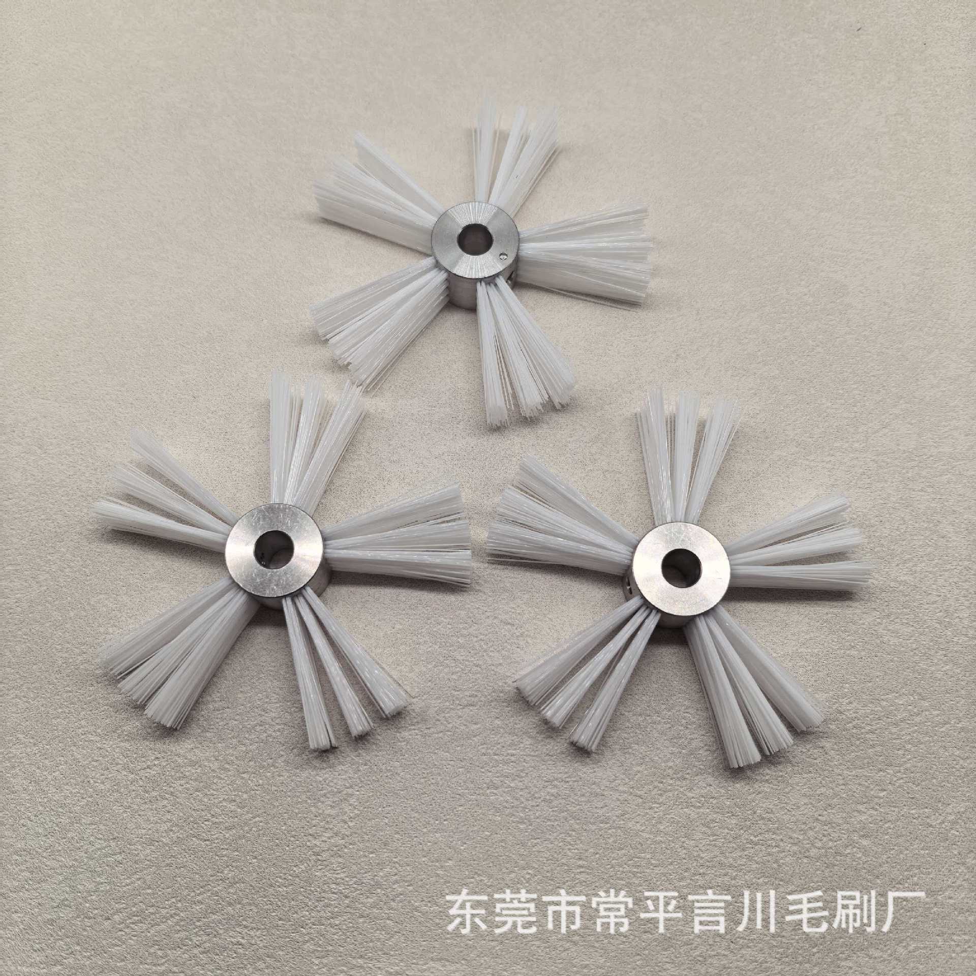 毛轮刷 尼龙丝清洁毛刷 机械设备清扫刷 铝合金底座 支持定制