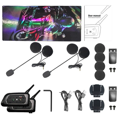 Neutral V6Plus Motorcycle Helmet Bluetooth Headset Motorcycle Helmet Headset - neutral-v6-plus-35mm-double-pack