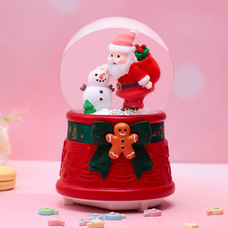 Christmas Crystal Ball Music Box Rotating Snow Santa Music Box Student Children Christmas Gift Wholesale Christmas Crystal Ball Music Box Rotating Snow Santa Music Box Student Children Christmas Gift Wholesale