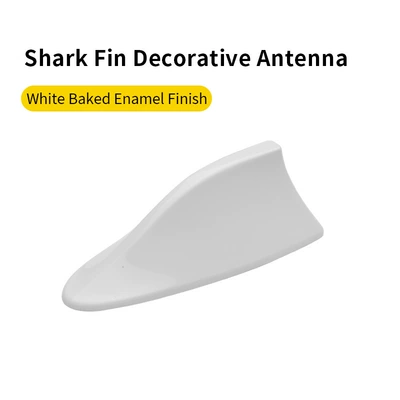 Car Decoration Shark Fin Antenna with Signal Reception and Sound Signal Enhancement Antenna for Car Roof and Rear Wing Modification Accessories (vehicle antenna) - white-box