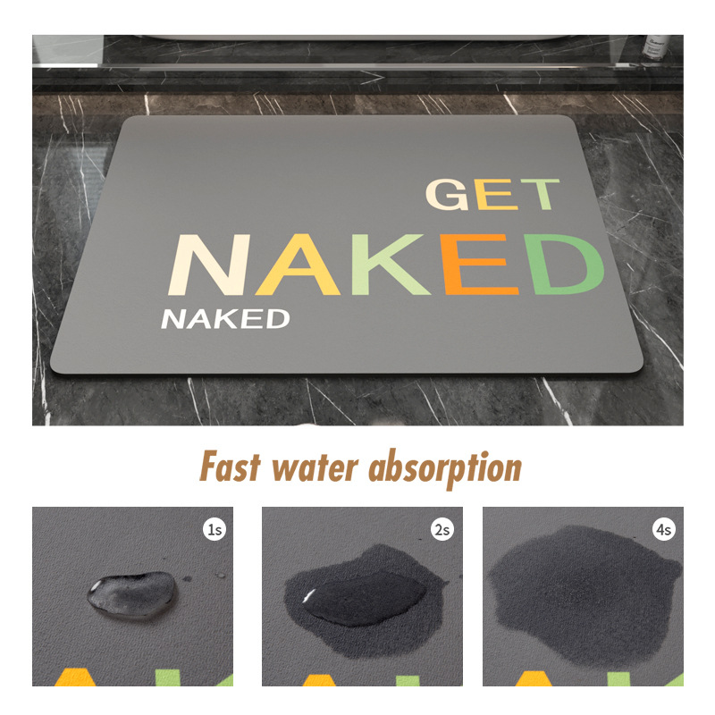 Amazon minimalista alfombra absorbente alfombra de la puerta del piso del inodoro puerta antideslizante de secado rápido alfombra del piso del baño