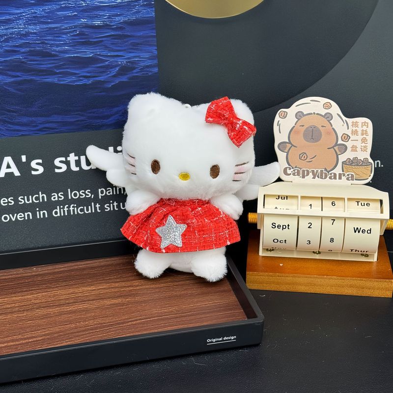 漫画水泳リングキティペンダントぬいぐるみかわいい新しいハローキティスクールバッグペンダントキーホルダー人形|undefined