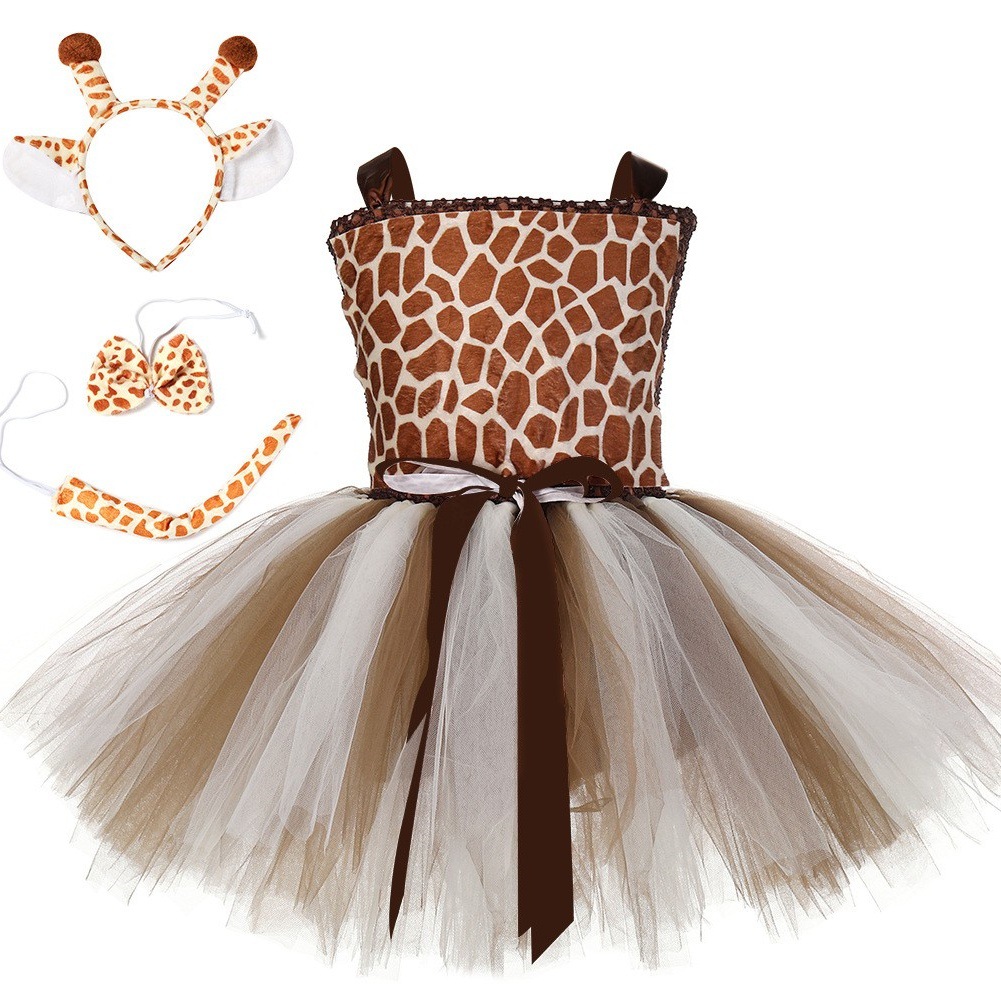 Amazon Animal Hot Style Christmas Reindeer Suit Girls Stage Performance Clothes Children's Deer Dress