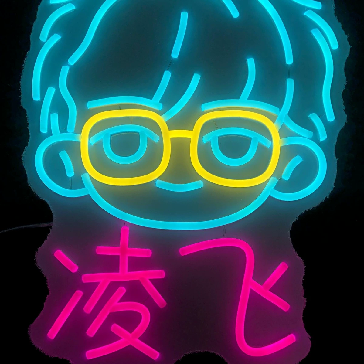 Neon light hand-held fan sign for celebrity concert fans' support light sign ins glowing birthday LED sign