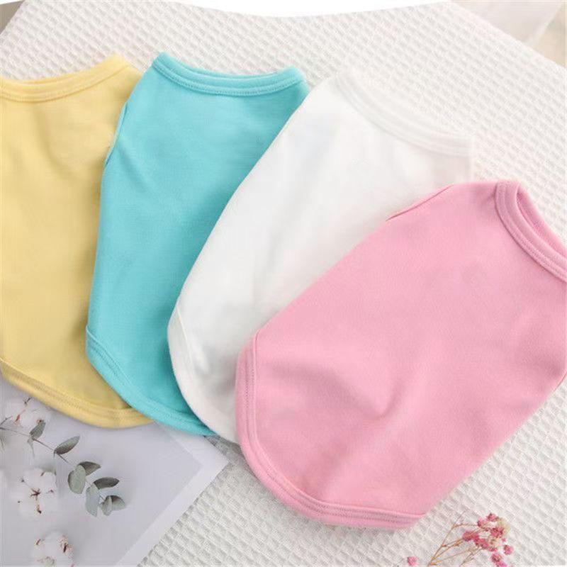 Small dog clothes summer thin cat teddy small dog puppy pet vest universal light version blank version