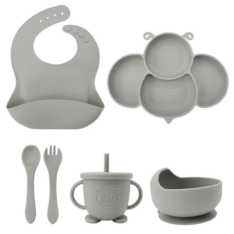 Bee Baby Plate Plate División Plate Baby Chuck Plate Plate Pla