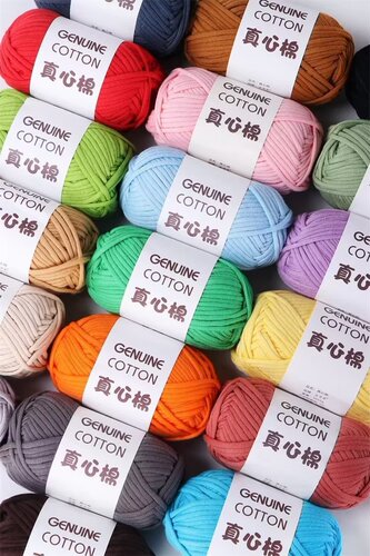 50g Genuine Cotton Filling Cotton, Hollow Cotton Yarn for Handmade DIY Projects – Thick Yarn for Bags, Cushions, and Fabric Strips