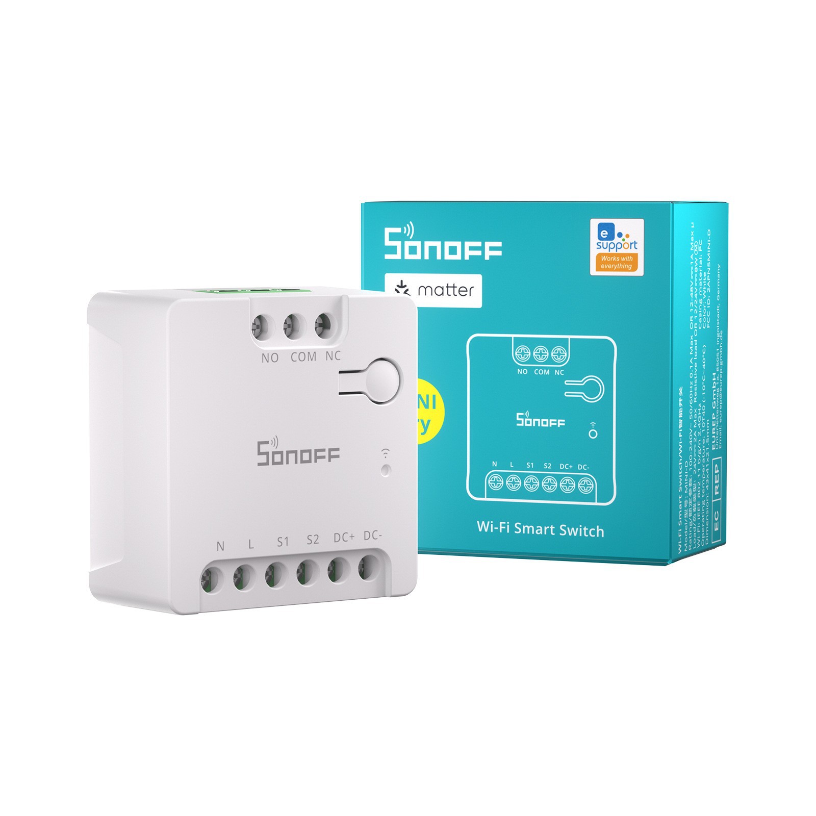 SONOFF MINI-D干接点Wi-Fi智能开关Matter继电器直流低功率模块