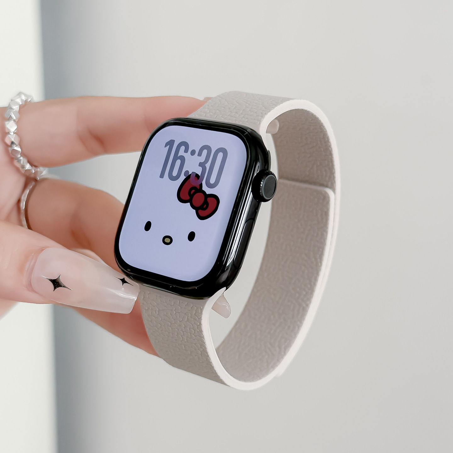 Aplicable para iwatch10 pulsera de manzana de silicona de absorción para mujeres estampado de lichi S9 avanzado ultra hombre SE9876