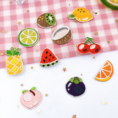 Zhinuo Computer Embroidery Cartoon Fruit Embroidery Stickers DIY Accessories Clothes Decoration Patch Cloth Stickers Cute Self-Adhesive