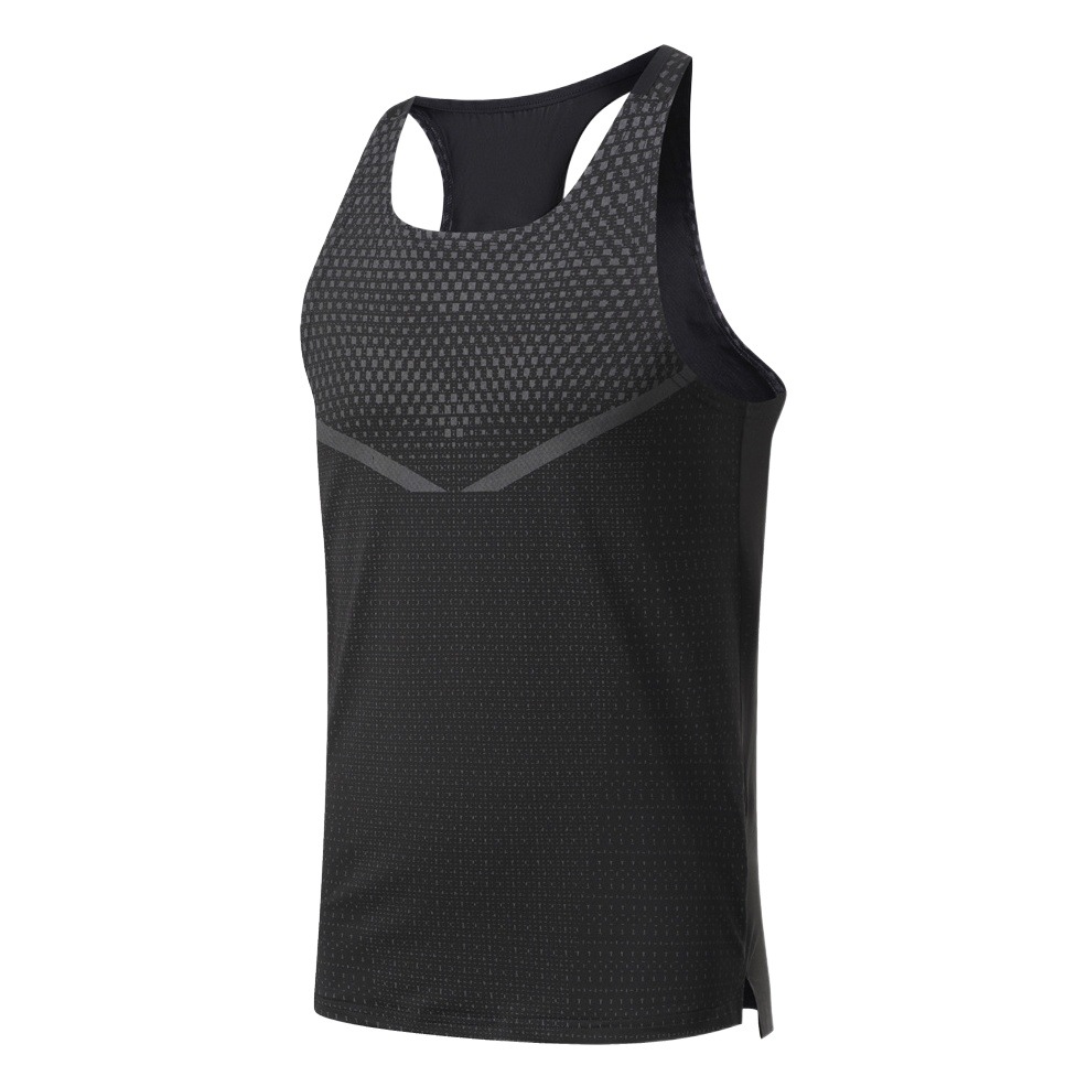 European code cross-border sports vest men's summer tight elastic fitness running sleeveless thin quick-drying clothes