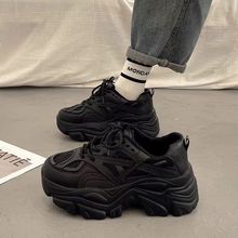 网红同款厚底四季运动冬季加绒百搭老爹鞋女ins休闲小白鞋跨境