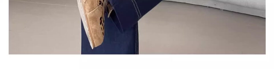 Quần jean nữ cạp cao ống đứng dáng rộng màu xanh denim, dày dặn — Denim Blue - Quần dài & Quần, Denim Blue - Quần jean crop top, Quần Croptop Đen, Quần Dài Màu Xanh Denim chi tiết 9