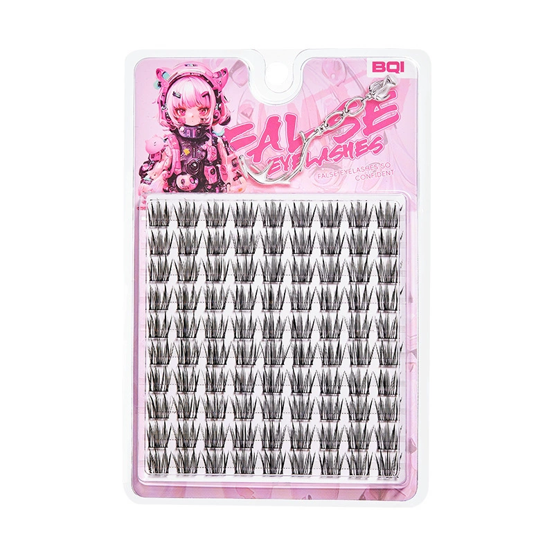 BQI Small cat false eyelashes, clear and photogenic, simulated dog eyes, segmented mother's natural transparent stem, photogenic eyelashes