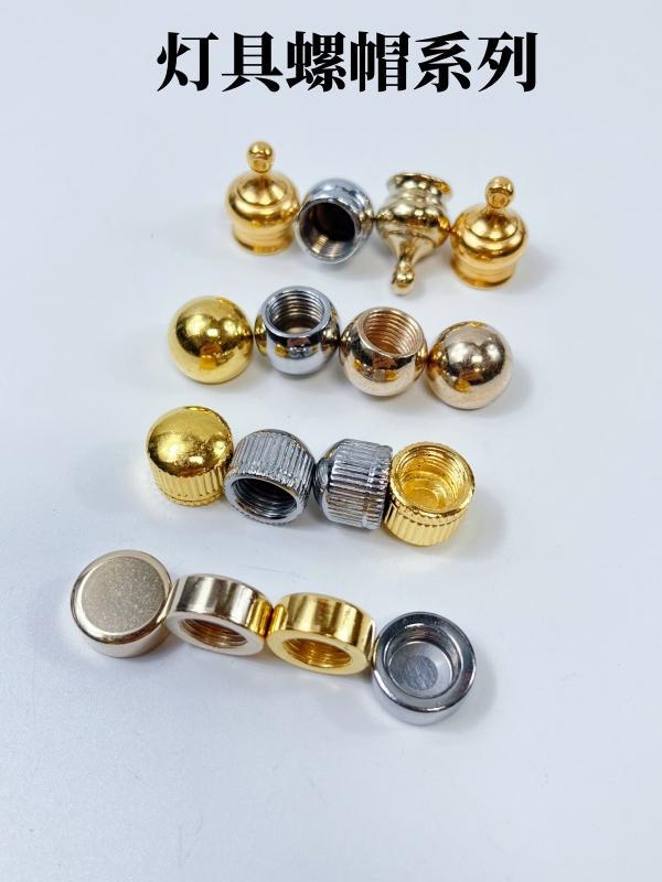 Accesorios de hardware de lámparas de cristal fijación de Tuercas decorativas de tapa plana M10 dientes internos tuercas de succión de techo de lámparas de flores corona