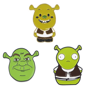 Rick green little monster brooch badge clothing backpack jewelry accessories pin cross-border foreign trade best-selling alloy chest