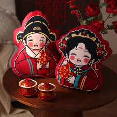 压床娃娃一对结婚新款高档金童玉女新婚玩偶主卧婚房布置陪嫁喜娃