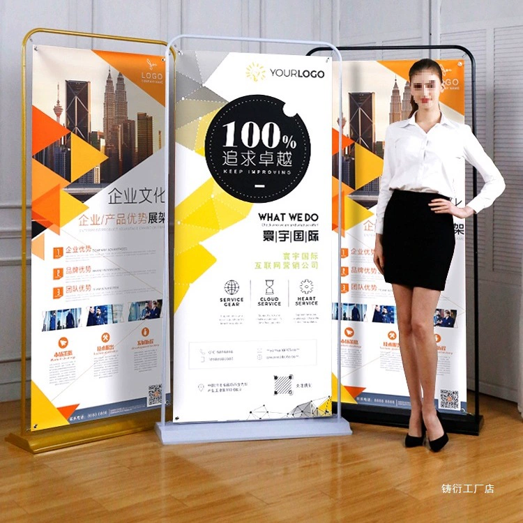 Вертикальный напольный стенд-роллап с дверцей для рекламных баннеров 80x180: дизайн и производство постеров