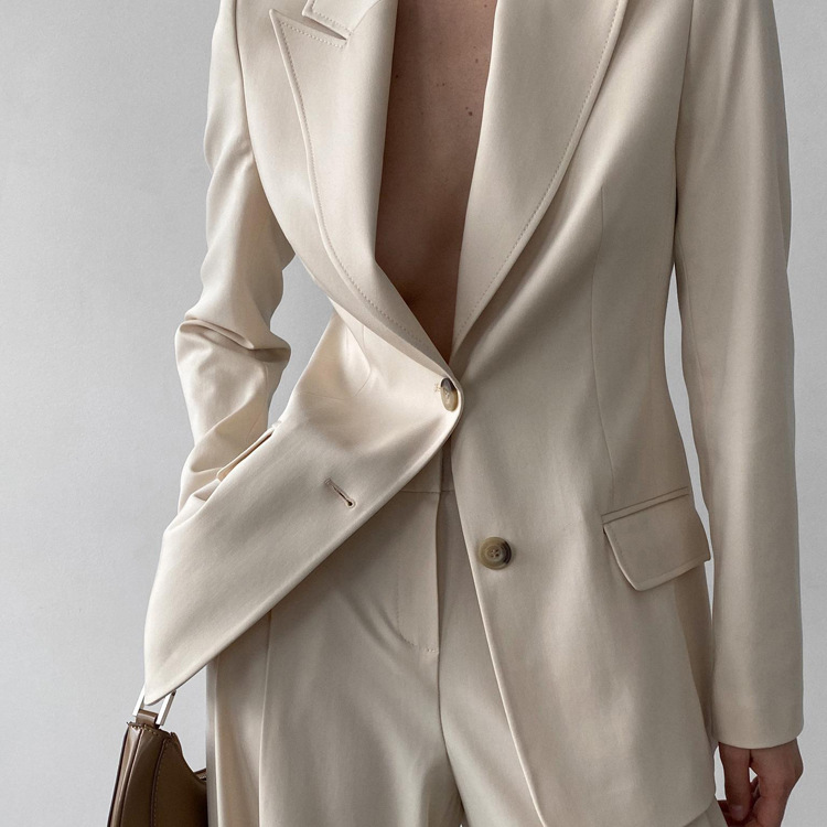 Women Clothing Autumn Winter Office Long Sleeved Small Blazer Trousers Suit High Grade Two Piece Suit