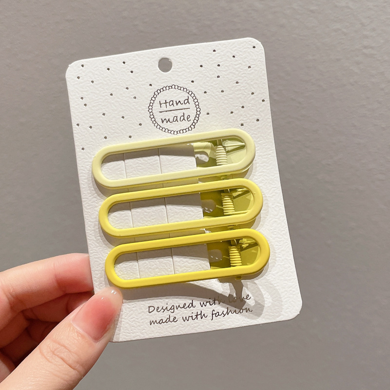 Horquilla de estrella amarilla dulce y linda, clip de flequillo en la frente femenina, cabello roto en el costado, clip de pico de pato, tocado