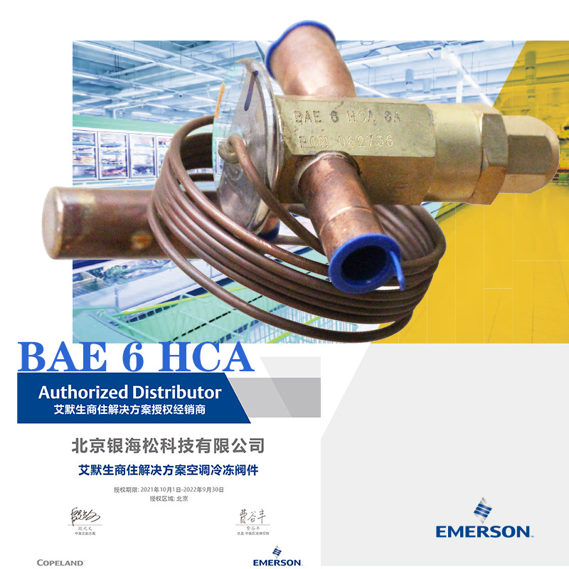 谷轮热力膨胀阀BAE 6 HCA|艾默生6冷吨热泵系统用热力膨胀阀