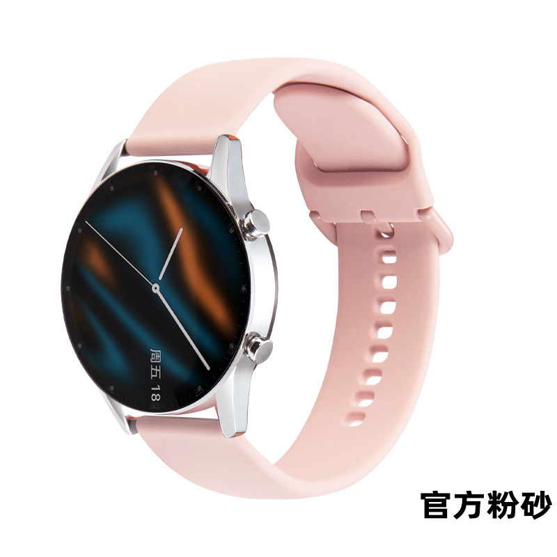 Aplicable Samsung Watch Silicone brazalete hebilla de color Huawei GT acero inoxidable Samsung hebilla correa de reloj deportivo mayorista