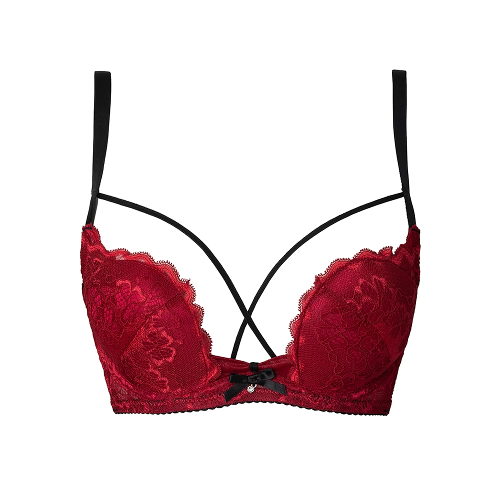 Sexy thin wireless bra, red push up bra, bra top, beautiful back
