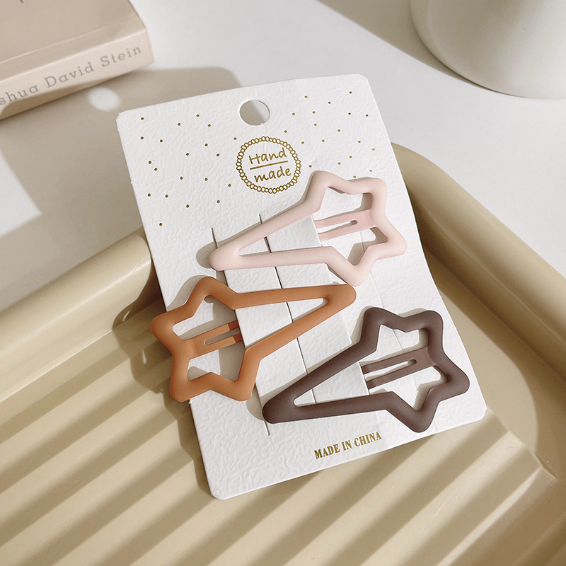 Otoño y invierno curry clip de pelo de boca de pato clip de cabello de mujer acabado de artefactos de alfabetización de la cara de la cabeza clip de ceja clip lateral