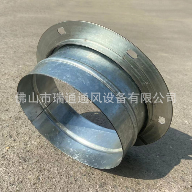 工业轴流风机排烟排气镀锌螺旋风管配件接头白铁皮圆形法兰内接口
