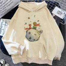 �羳����С���Ӻͺ��꿨ͨӡ�������ﶬ������Ů������ñ��hoodie