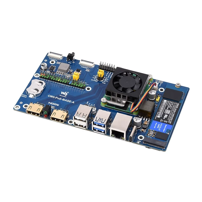 WeiXue Raspberry Pi CM5 baseboard IO expansion board supports POE development board Compute Module 5 module