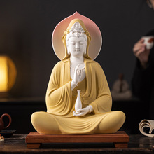 德化陶瓷观音菩萨摆件自在观世音佛像供奉南海观音家居客厅装饰品