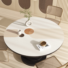 跨境北欧简约风耐磨防滑茶几垫可擦免洗圆桌布防水防油皮革桌垫