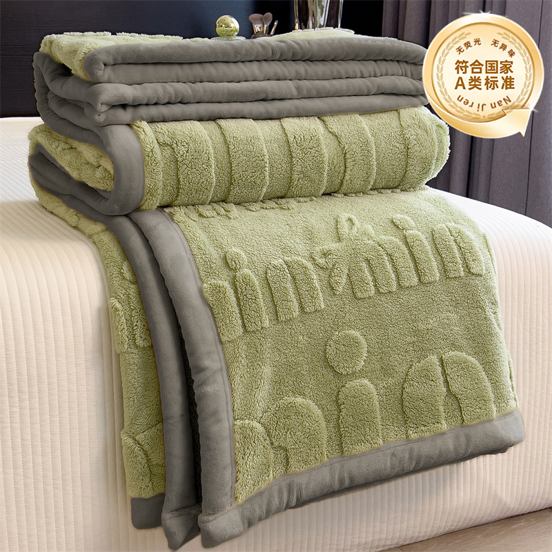 Mantras gruesas invierno mantas de coral siesta de oficina aire acondicionado sofá cubierta dormitorio pequeño edredón chal