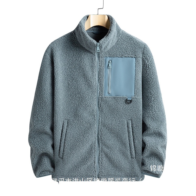 Jacket Teddy Fleece Composite Fleece Sweatshirt Men's Winter Warm Stand-Up Collar Fleece Top with Fleece Lining Casual Wholesale Jacket Teddy Fleece Composite Fleece Sweatshirt Men's Winter Warm Stand-Up Collar Fleece Top with Fleece Lining Casual Wholesale