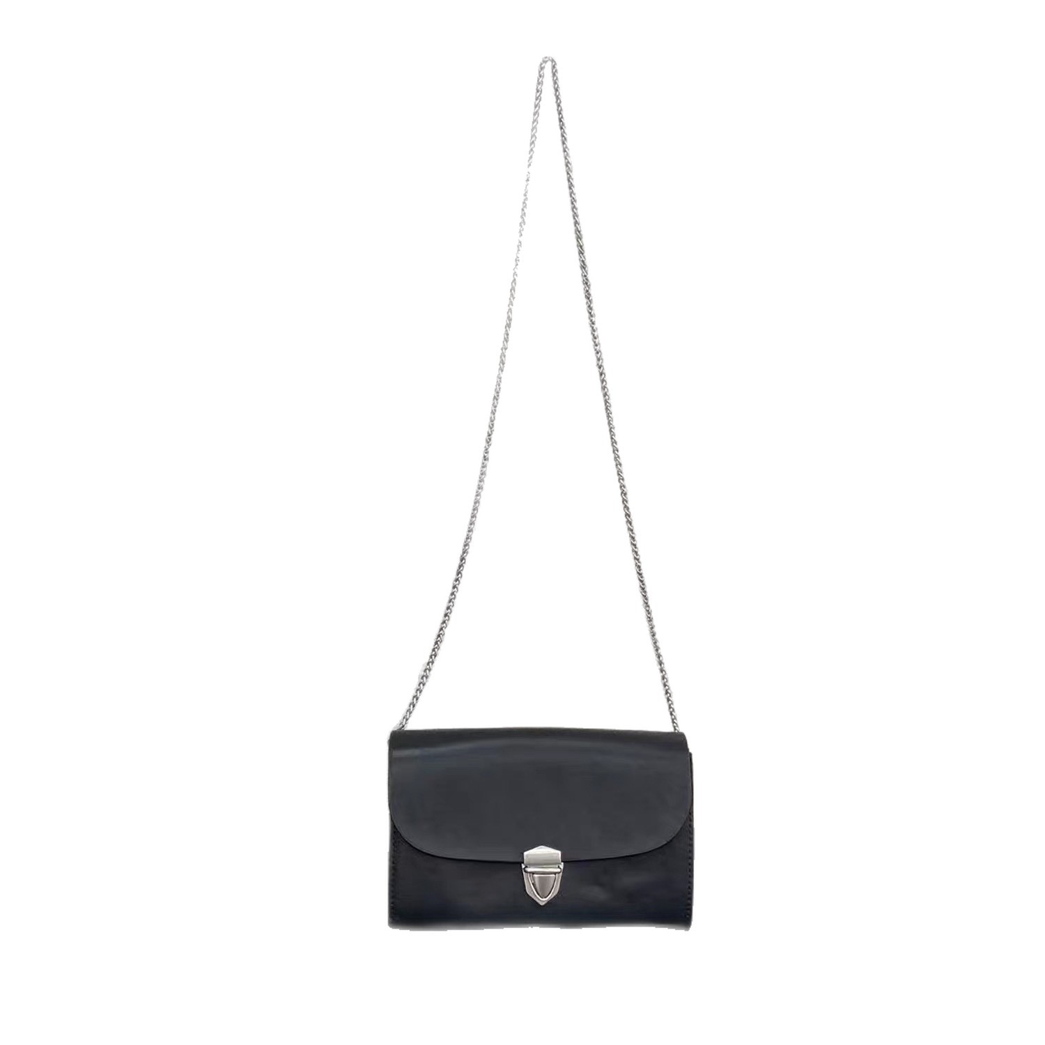 Top Grain Vegetable Tanned Leather Minimalist Square Bag For Women, Multi-Compartment Chain Messenger Bag, Versatile Shoulder And Crossbody Bag For Commuting - Thumbnail 5