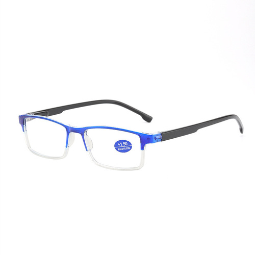 Spring Leg Reading Glasses for Men, Fashion Resin, Youthful Blue Light Blocking, High Definition, Stylish, Elderly Business Rectangle Reading Glasses